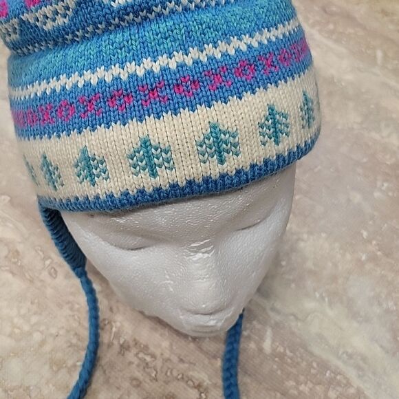 STOWE WOOLENS HANDCRAFTED IN VT WOMENS WINTER WOOL SHERPA W/BRAIDS OSFM - Picture 2 of 8